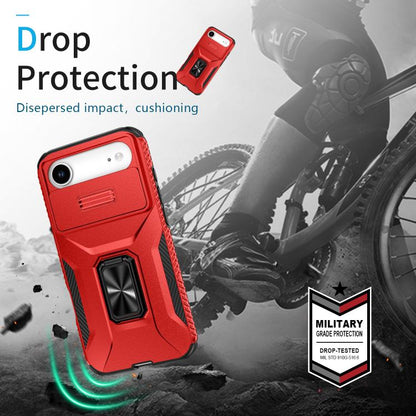 For iPhone Air Sliding Camshield Holder Phone Case(Red) - iPhone Air Cases by buy2fix | Online Shopping UK | buy2fix