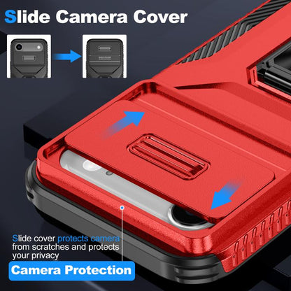 For iPhone Air Sliding Camshield Holder Phone Case(Red) - iPhone Air Cases by buy2fix | Online Shopping UK | buy2fix