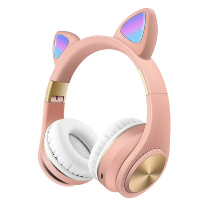 Cat Ears Bluetooth Wireless Headphones Gaming Headset with Light(Pink) - Headset & Headphone by buy2fix | Online Shopping UK | buy2fix
