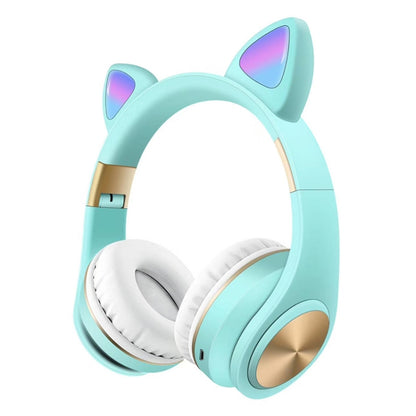 Cat Ears Bluetooth Wireless Headphones Gaming Headset with Light(Blue) - Headset & Headphone by buy2fix | Online Shopping UK | buy2fix