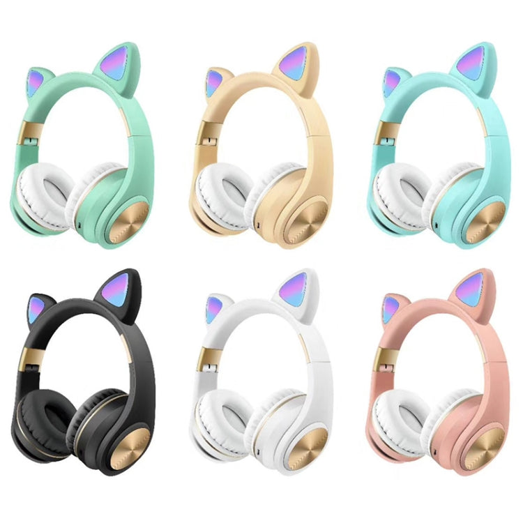 Cat Ears Bluetooth Wireless Headphones Gaming Headset with Light(Blue) - Headset & Headphone by buy2fix | Online Shopping UK | buy2fix