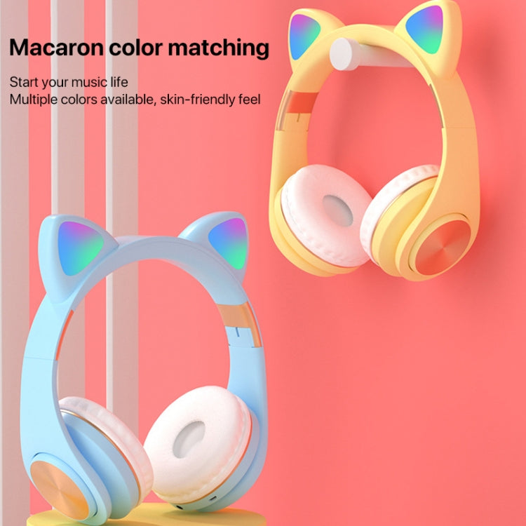 Cat Ears Bluetooth Wireless Headphones Gaming Headset with Light(Pink) - Headset & Headphone by buy2fix | Online Shopping UK | buy2fix
