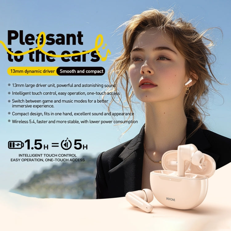 WEKOME WS-15 Starryue True Wireless Bluetooth Earphones(Milky White) - TWS Earphone by WK | Online Shopping UK | buy2fix