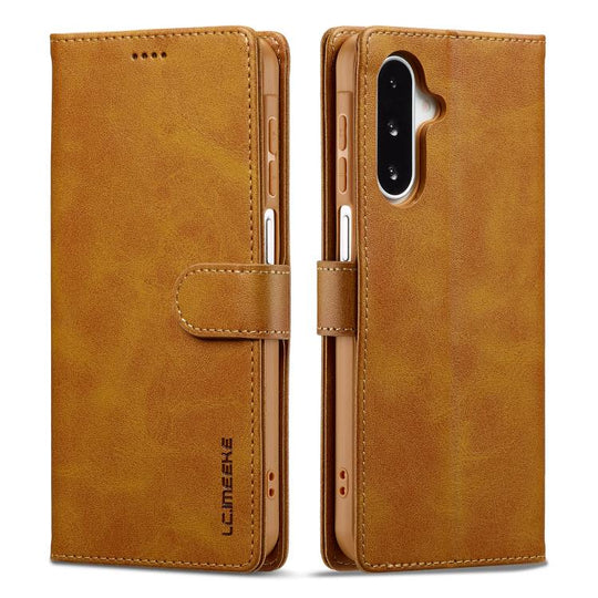 For Samsung Galaxy A17 5G LC.IMEEKE Calf Texture Leather Phone Case(Brown)