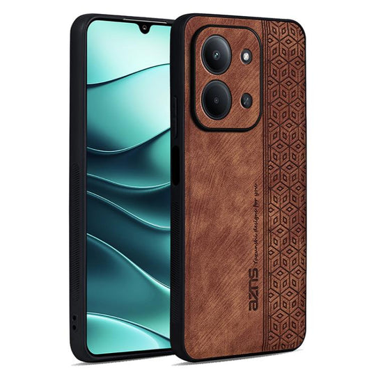 For Redmi 15C 5G / 4G EU 173mm AZNS 3D Embossed Skin Feel Phone Case(Brown)