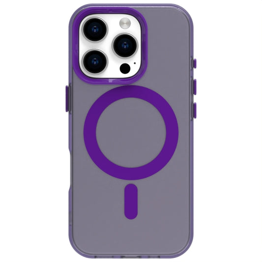 For iPhone 16 Pro Candy Magsafe PC Hybrid TPU Phone Case(Purple) by buy2fix