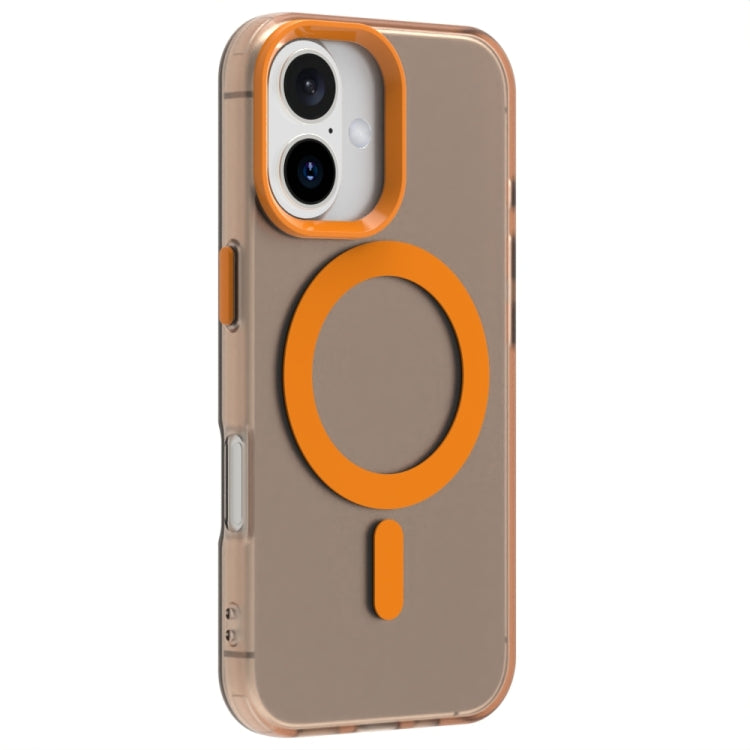 For iPhone 16 Candy Magsafe PC Hybrid TPU Phone Case(Orange) - iPhone 16 Cases by buy2fix | Online Shopping UK | buy2fix