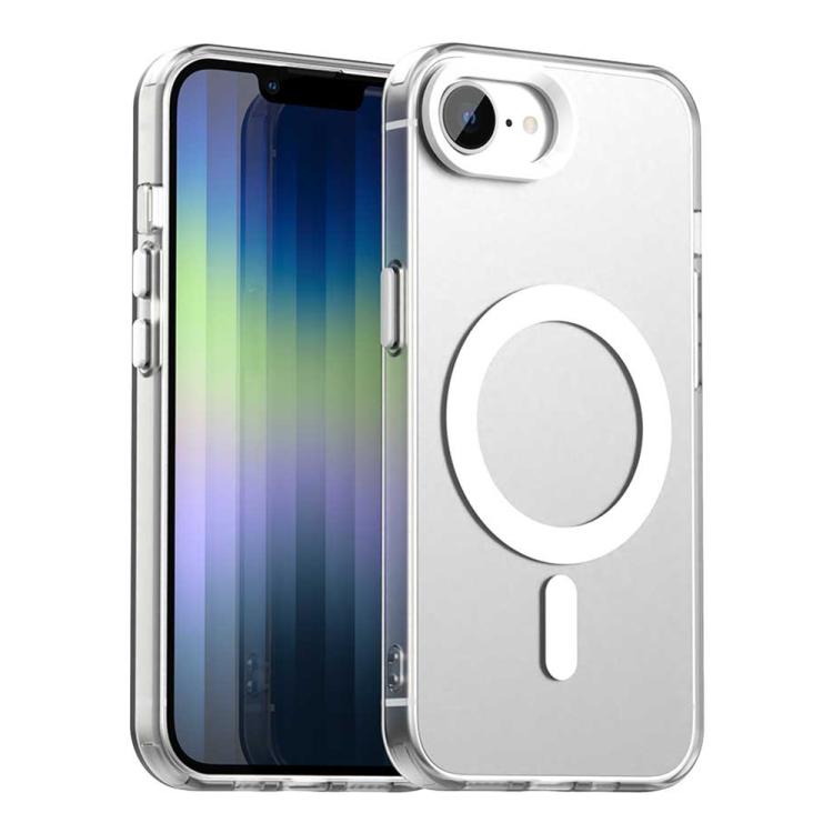 For iPhone 16e Candy Magsafe PC Hybrid TPU Phone Case(White) - iPhone 16e Cases by buy2fix | Online Shopping UK | buy2fix