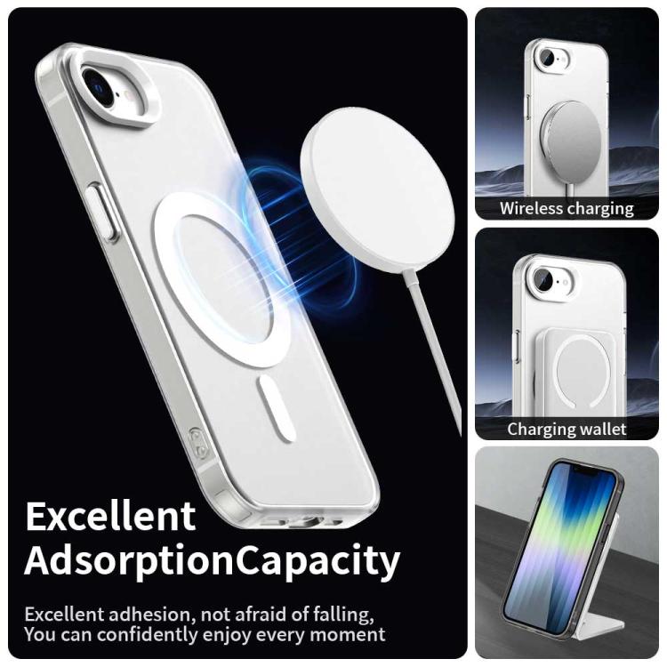 For iPhone 16e Candy Magsafe PC Hybrid TPU Phone Case(White) - iPhone 16e Cases by buy2fix | Online Shopping UK | buy2fix