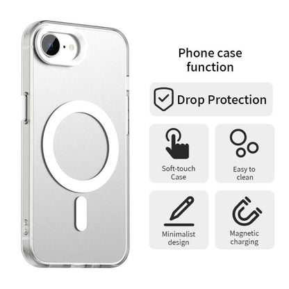For iPhone 16e Candy Magsafe PC Hybrid TPU Phone Case(White) - iPhone 16e Cases by buy2fix | Online Shopping UK | buy2fix