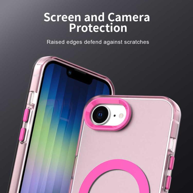 For iPhone 16e Candy Magsafe PC Hybrid TPU Phone Case(Red) - iPhone 16e Cases by buy2fix | Online Shopping UK | buy2fix