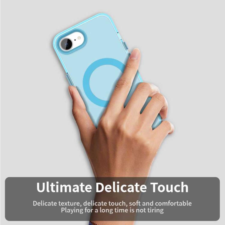 For iPhone 16e Candy Magsafe PC Hybrid TPU Phone Case(Blue) - iPhone 16e Cases by buy2fix | Online Shopping UK | buy2fix