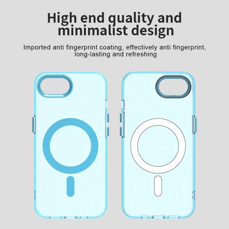 For iPhone 16e Candy Magsafe PC Hybrid TPU Phone Case(Blue) - iPhone 16e Cases by buy2fix | Online Shopping UK | buy2fix