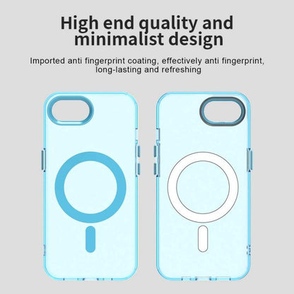 For iPhone 16e Candy Magsafe PC Hybrid TPU Phone Case(Blue) - iPhone 16e Cases by buy2fix | Online Shopping UK | buy2fix