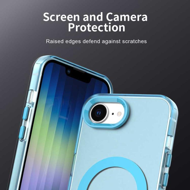 For iPhone 16e Candy Magsafe PC Hybrid TPU Phone Case(Blue) - iPhone 16e Cases by buy2fix | Online Shopping UK | buy2fix