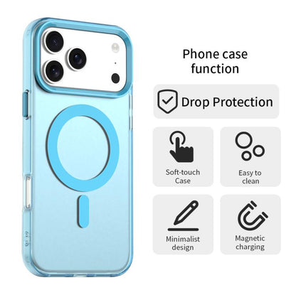 For iPhone 17 Pro Max Candy Magsafe PC Hybrid TPU Phone Case(Blue) - iPhone 17 Pro Max Cases by buy2fix | Online Shopping UK | buy2fix