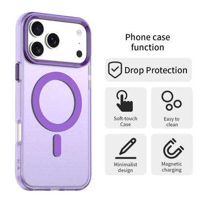 For iPhone 17 Pro Max Candy Magsafe PC Hybrid TPU Phone Case(Purple) - iPhone 17 Pro Max Cases by buy2fix | Online Shopping UK | buy2fix