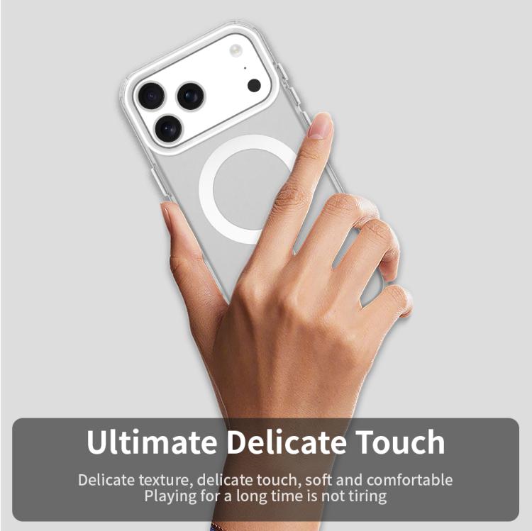 For iPhone 17 Pro Candy Magsafe PC Hybrid TPU Phone Case(White) - iPhone 17 Pro Cases by buy2fix | Online Shopping UK | buy2fix