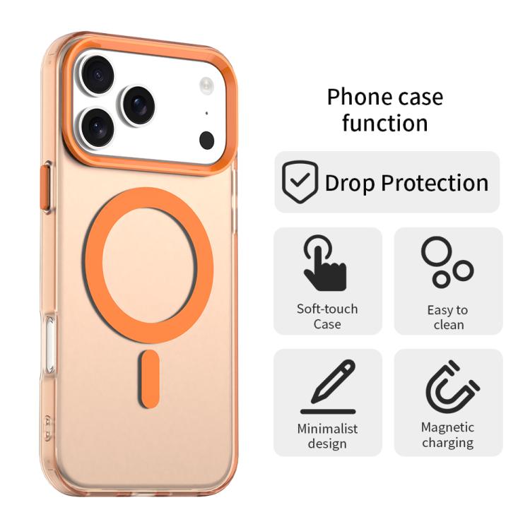 For iPhone 17 Pro Candy Magsafe PC Hybrid TPU Phone Case(Orange) - iPhone 17 Pro Cases by buy2fix | Online Shopping UK | buy2fix
