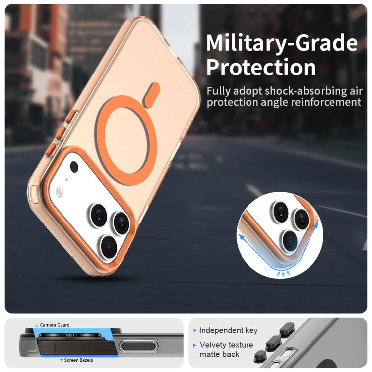 For iPhone 17 Pro Candy Magsafe PC Hybrid TPU Phone Case(Orange) - iPhone 17 Pro Cases by buy2fix | Online Shopping UK | buy2fix