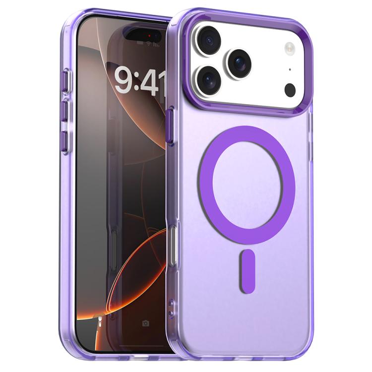 For iPhone 17 Pro Candy Magsafe PC Hybrid TPU Phone Case(Purple) - iPhone 17 Pro Cases by buy2fix | Online Shopping UK | buy2fix