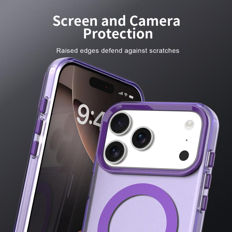 For iPhone 17 Pro Candy Magsafe PC Hybrid TPU Phone Case(Purple) - iPhone 17 Pro Cases by buy2fix | Online Shopping UK | buy2fix