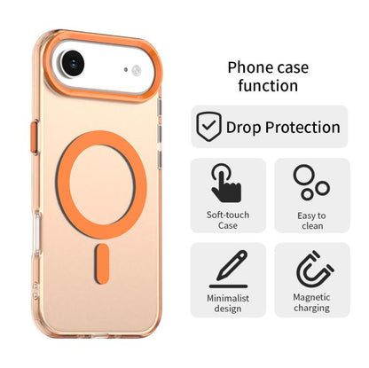 For iPhone Air Candy Magsafe PC Hybrid TPU Phone Case(Orange) - iPhone Air Cases by buy2fix | Online Shopping UK | buy2fix