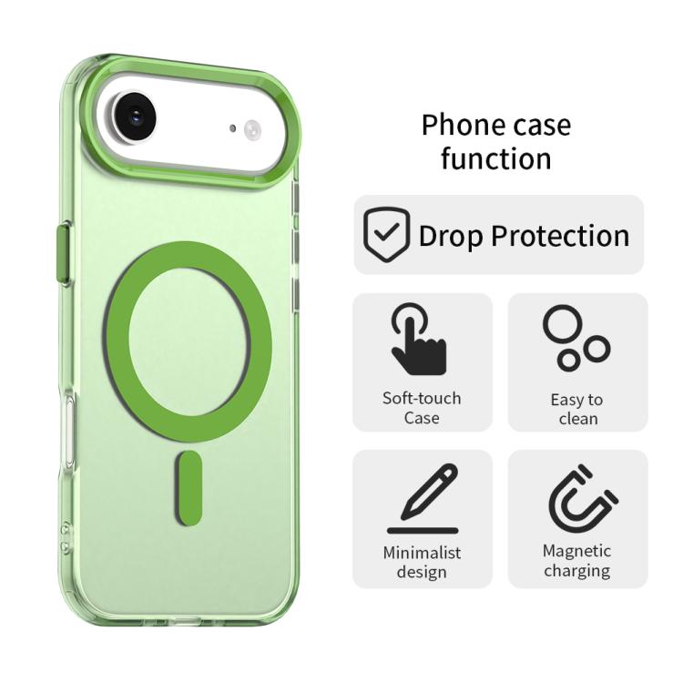 For iPhone Air Candy Magsafe PC Hybrid TPU Phone Case(Green) - iPhone Air Cases by buy2fix | Online Shopping UK | buy2fix