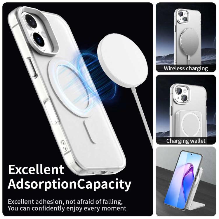 For iPhone 17 Candy Magsafe PC Hybrid TPU Phone Case(White) - iPhone 17 Cases by buy2fix | Online Shopping UK | buy2fix