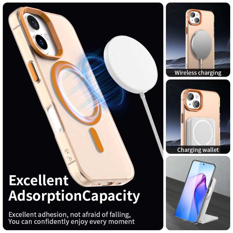 For iPhone 17 Candy Magsafe PC Hybrid TPU Phone Case(Orange) - iPhone 17 Cases by buy2fix | Online Shopping UK | buy2fix