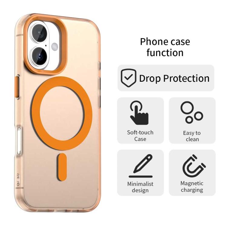 For iPhone 17 Candy Magsafe PC Hybrid TPU Phone Case(Orange) - iPhone 17 Cases by buy2fix | Online Shopping UK | buy2fix