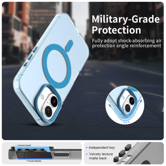 For iPhone 17 Candy Magsafe PC Hybrid TPU Phone Case(Blue) - iPhone 17 Cases by buy2fix | Online Shopping UK | buy2fix