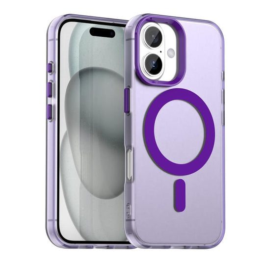 For iPhone 18 Candy Magsafe PC Hybrid TPU Phone Case(Purple)