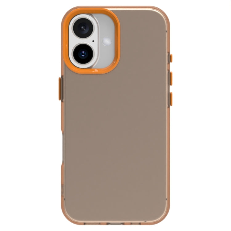 For iPhone 16 Plus Candy PC Hybrid TPU Shockproof Phone Case(Orange) - iPhone 16 Plus Cases by buy2fix | Online Shopping UK | buy2fix