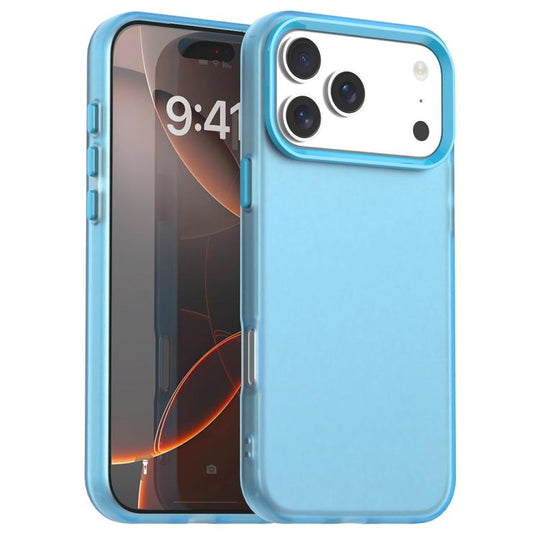 For iPhone 18 Pro Candy PC Hybrid TPU Shockproof Phone Case(Blue)