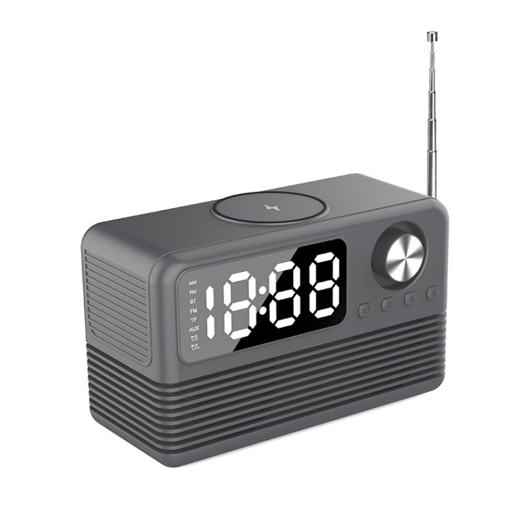 BT509 LED Bluetooth 5.3 Speaker Alarm Clock Music Display Radio(Black) - Desktop Speaker by buy2fix | Online Shopping UK | buy2fix