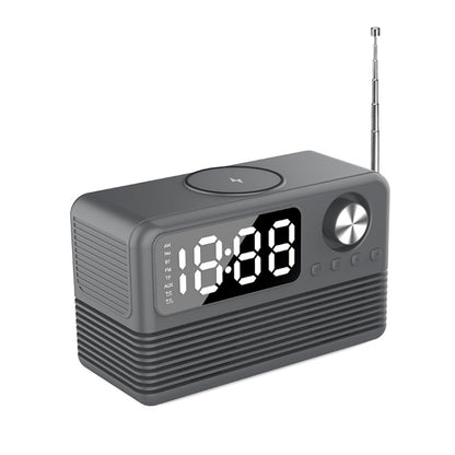 BT509 LED Bluetooth 5.3 Speaker Alarm Clock Music Display Radio(Black) - Desktop Speaker by buy2fix | Online Shopping UK | buy2fix