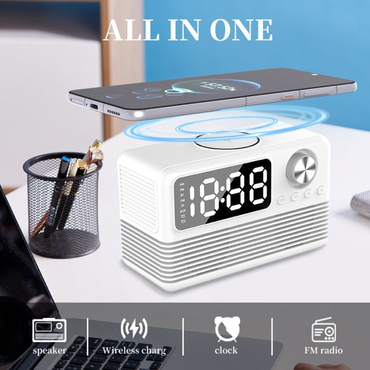 BT509 LED Bluetooth 5.3 Speaker Alarm Clock Music Display Radio(Black) - Desktop Speaker by buy2fix | Online Shopping UK | buy2fix