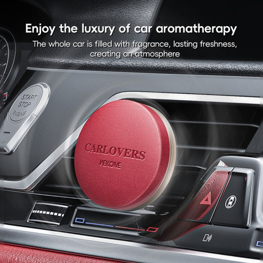 WEKOME WT-CA07 K-Captain Genuine Leather Solid Car Aroma Diffuser(Red) by WK