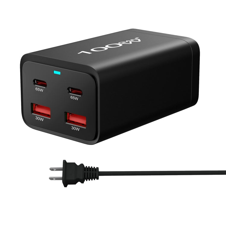 2A2C-100W GaN Pro 100W USB x 2, USB-C / Type-C x 2 Fast Charger, Plug Type:US Plug(Black) - Multifunction Charger by buy2fix | Online Shopping UK | buy2fix