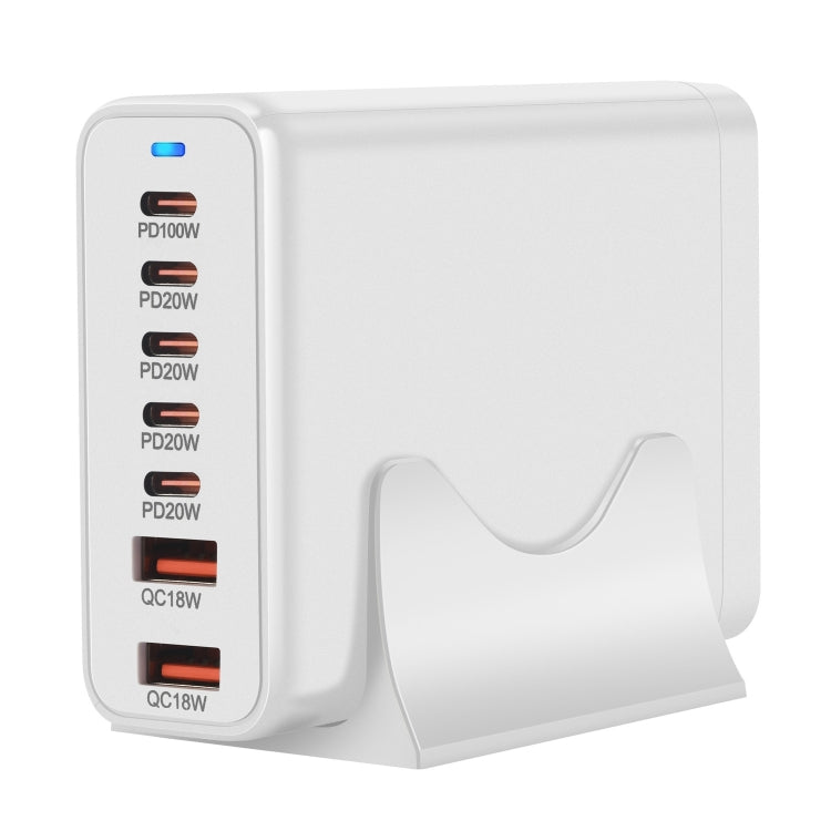 5C2A-220W GaN 220W USB x 2, USB-C / Type-C x 5 Fast Charger, Plug Type:EU Plug(White) - Multifunction Charger by buy2fix | Online Shopping UK | buy2fix
