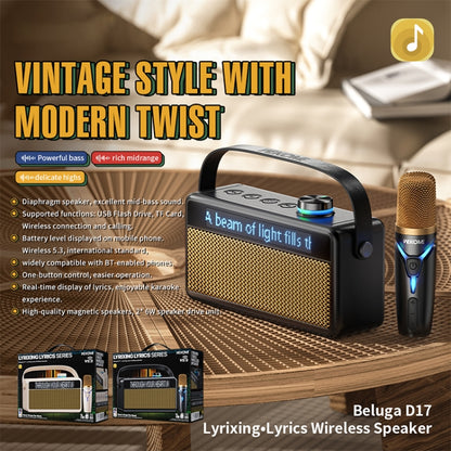 WEKOME Beluga 17 Lyrixing Lyrics Display Wireless Bluetooth Speaker(Black) - Desktop Speaker by WK | Online Shopping UK | buy2fix
