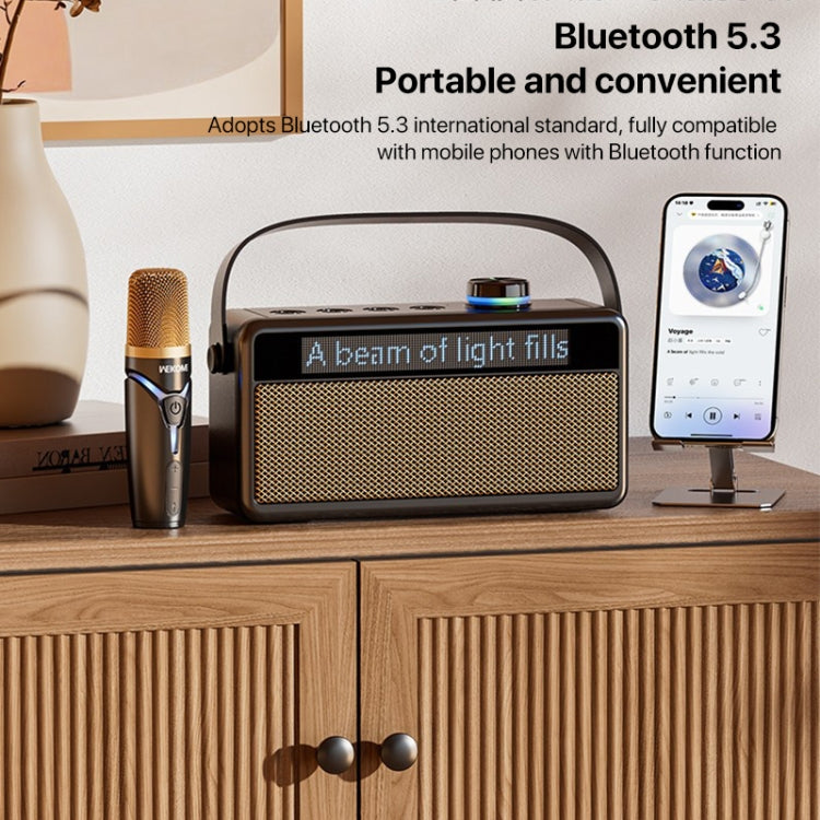 WEKOME Beluga 17 Lyrixing Lyrics Display Wireless Bluetooth Speaker(Creamy White) - Desktop Speaker by WK | Online Shopping UK | buy2fix