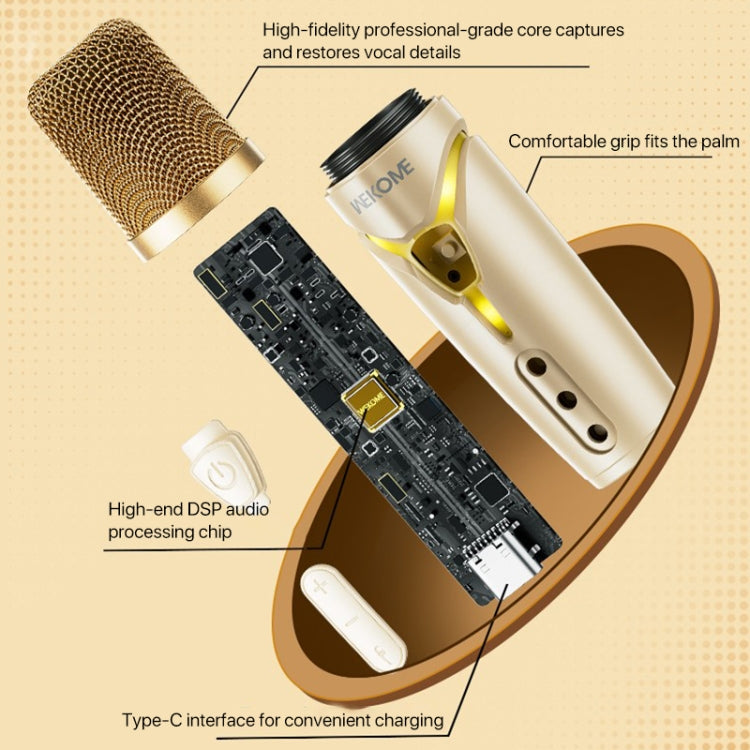 WEKOME Beluga 17 Lyrixing Lyrics Display Wireless Bluetooth Speaker(Creamy White) - Desktop Speaker by WK | Online Shopping UK | buy2fix