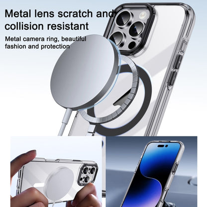 For iPhone 16 Plus Airbag PC Hybrid TPU Magsafe Phone Case(Clear Silver) - iPhone 16 Plus Cases by buy2fix | Online Shopping UK | buy2fix