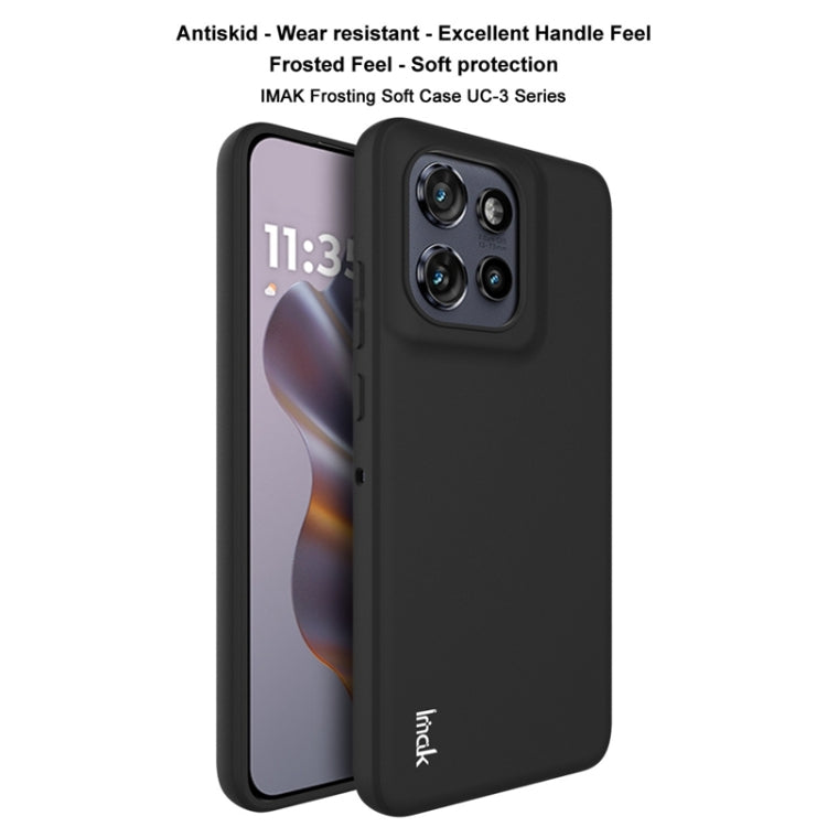 For Motorola Moto S50 5G IMAK UC-3 Series Shockproof Frosted TPU Phone Case(Black) by imak