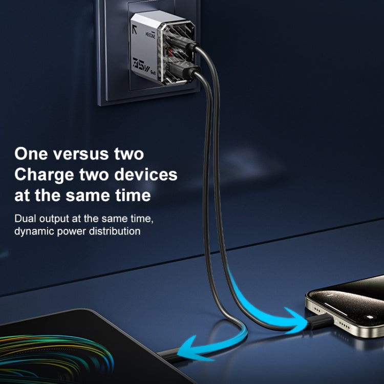 WK WP-U23 Pioneer Series 35W USB-C / Type-C, USB GaN Fast Charger, Plug Type:EU Plug(Tarnish) - USB Charger by WK | Online Shopping UK | buy2fix