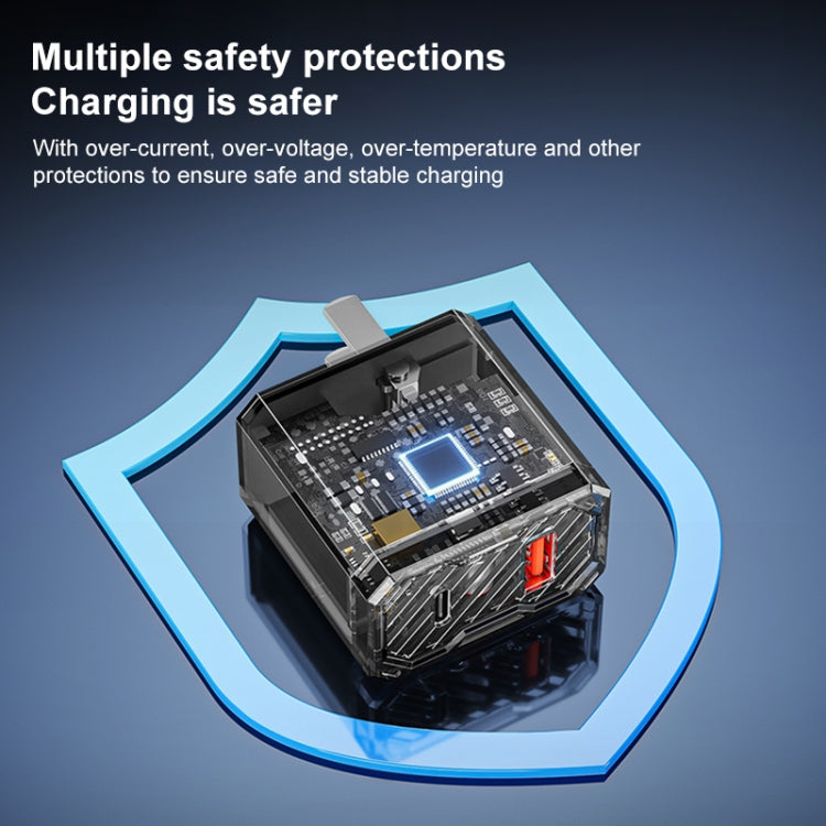 WK WP-U23 Pioneer Series 35W USB-C / Type-C, USB GaN Fast Charger, Plug Type:EU Plug(Tarnish) - USB Charger by WK | Online Shopping UK | buy2fix