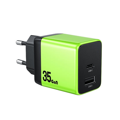 WK WP-U36 35W USB-C / Type-C, USB GaN Fast Charger, Plug Type:EU Plug(Green) - USB Charger by WK | Online Shopping UK | buy2fix