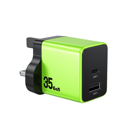 WK WP-U36 35W USB-C / Type-C, USB GaN Fast Charger, Plug Type:UK Plug(Green) - USB Charger by WK | Online Shopping UK | buy2fix